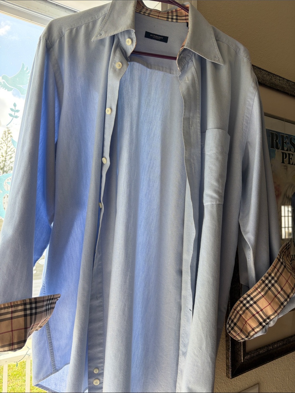 Burberry  Shirt with Sig Plaid Cuffs  please see photos condition MAKE OFFER
